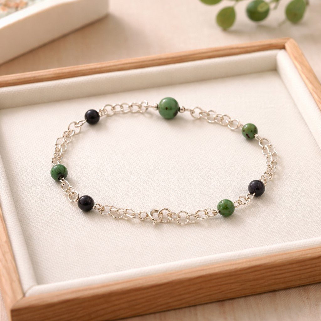 Bracelet Rubis Zoisite Argent 925 - Pierre Naturelle