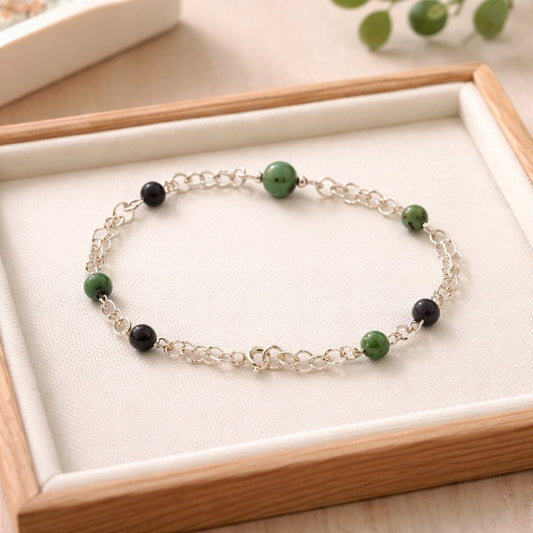 Bracelet Rubis Zoisite Argent 925 - Pierre Naturelle