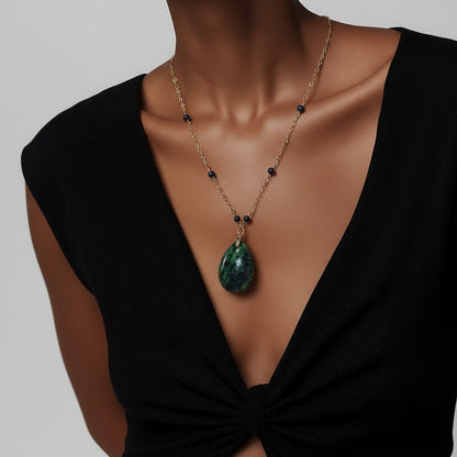 Pendentif Rubis en Zoïsite acier - Pierre de Passion