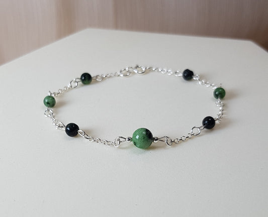 Rubis zoisite + argent 925