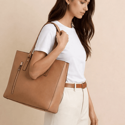 Sac marron glacé - Élégance intemporelle avec pochette marron glacé en promotion exceptionnelle.