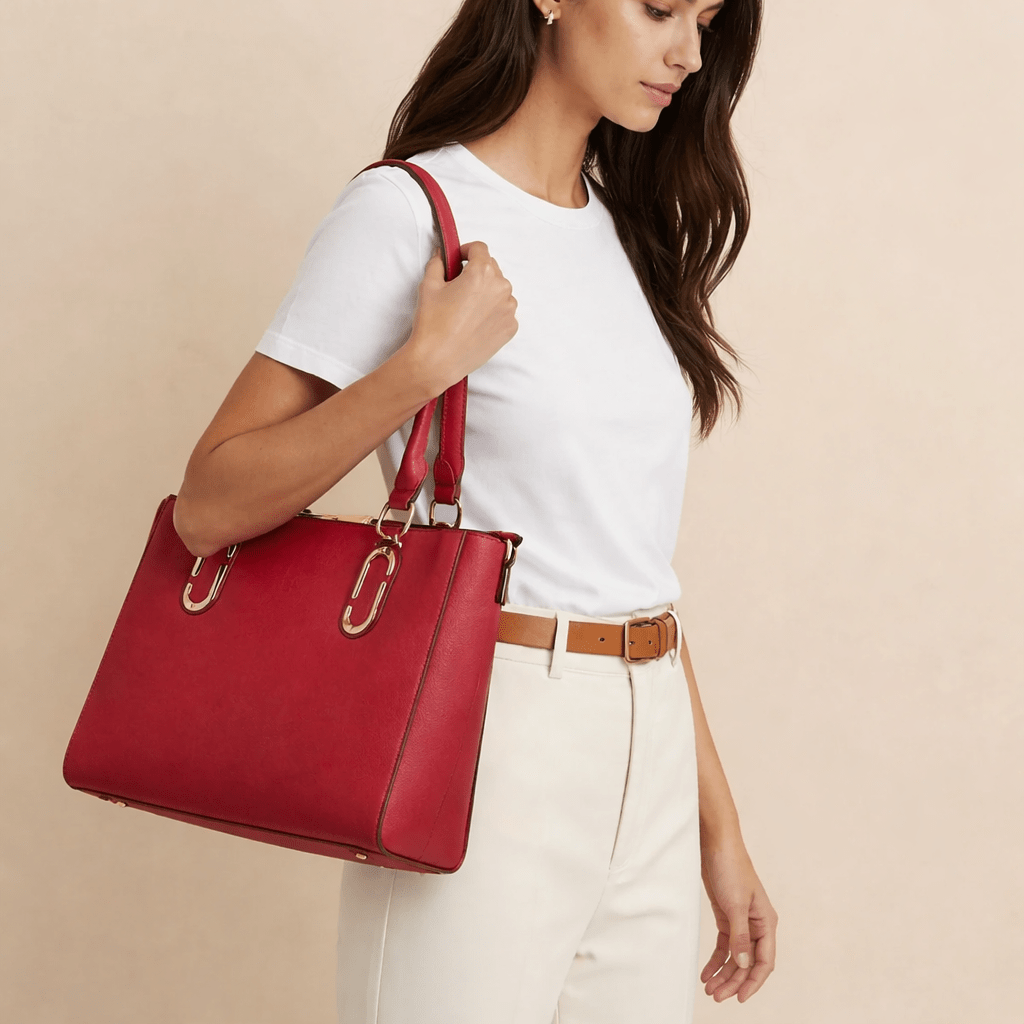 Sac rouge L'accessoire parfait pour soirées élégantes. Cette pochette rouge éclatante est en promo