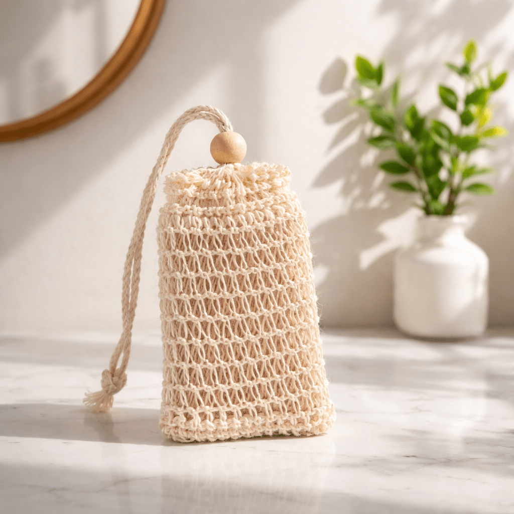 Sachet à Savon Sisal Naturel | Accessoire Bain Zéro Déchet Exfoliant Écologique