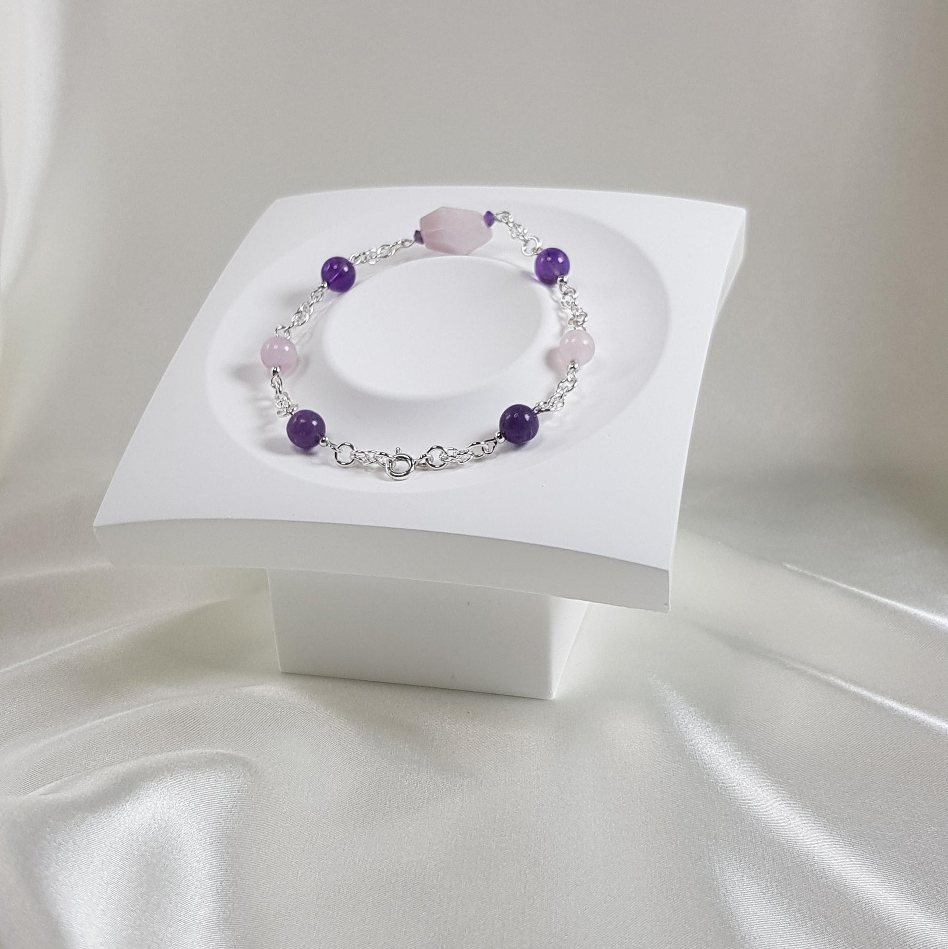 Bracelet sagesse en argent 925 - lithothérapie pierres naturelles 