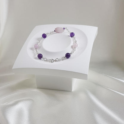 Bracelet sagesse en argent 925 - lithothérapie pierres naturelles 