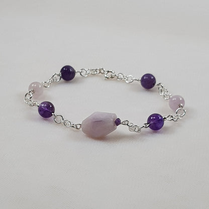 Bracelet sagesse en argent 925 - lithothérapie pierres naturelles 