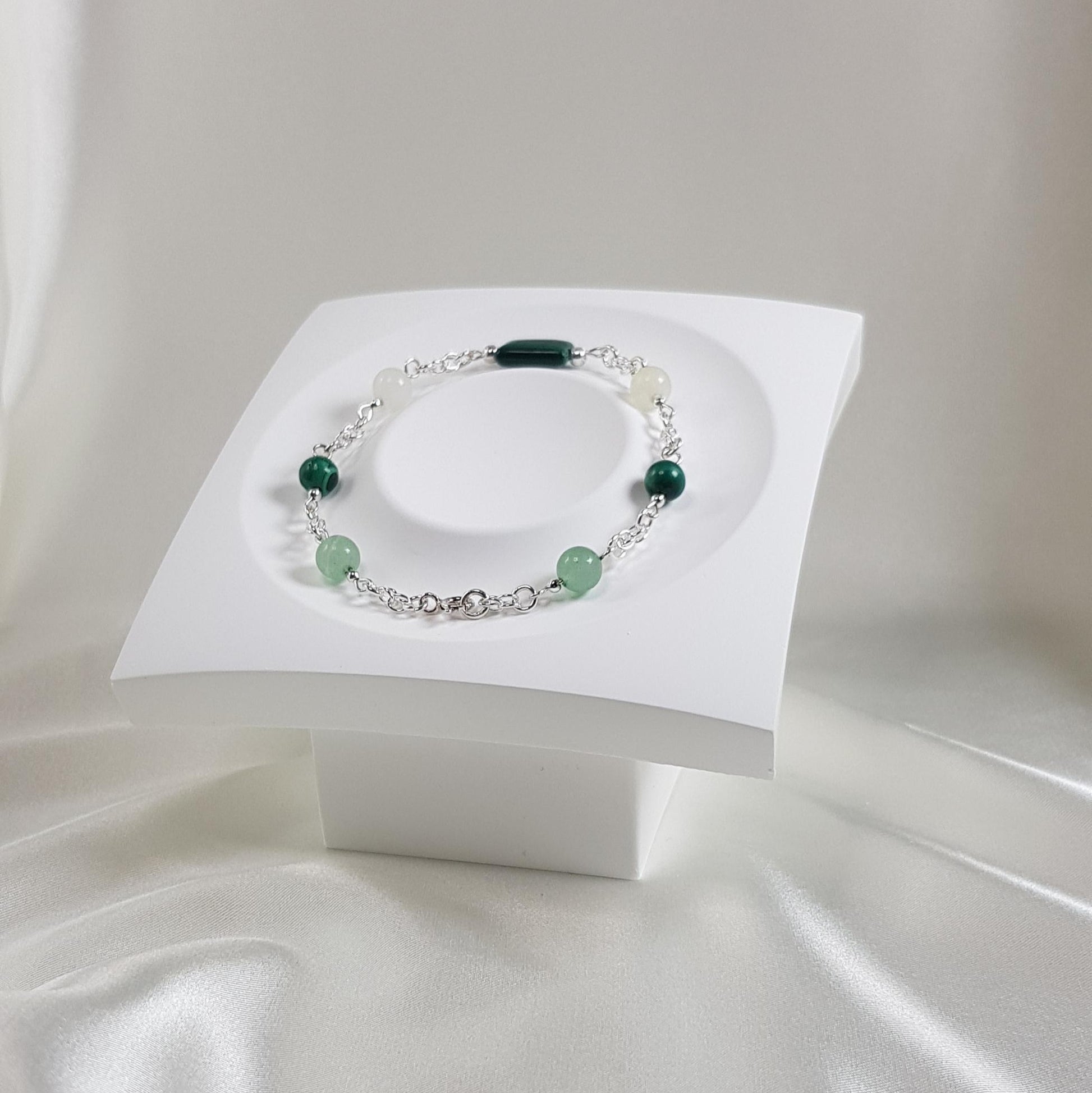 Bracelet seconde chance en argent 925 - lithothérapie pierres naturelles 