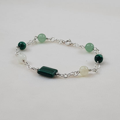 Bracelet seconde chance en argent 925 - lithothérapie pierres naturelles 