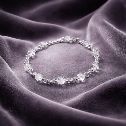 Bracelet Sélénite Argent 925 - Pierre Naturelle