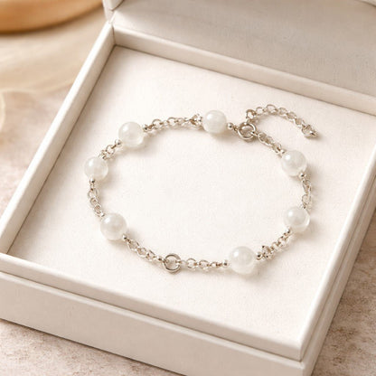 Bracelet Sélénite Argent 925 - Pierre Naturelle