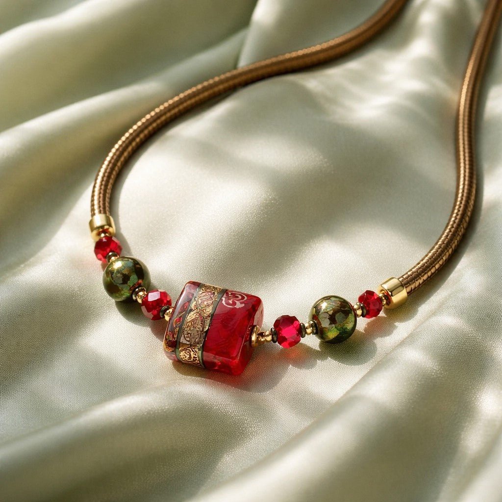 Collier Murano Sensualité - Verre Vénitien Certifié Élégant