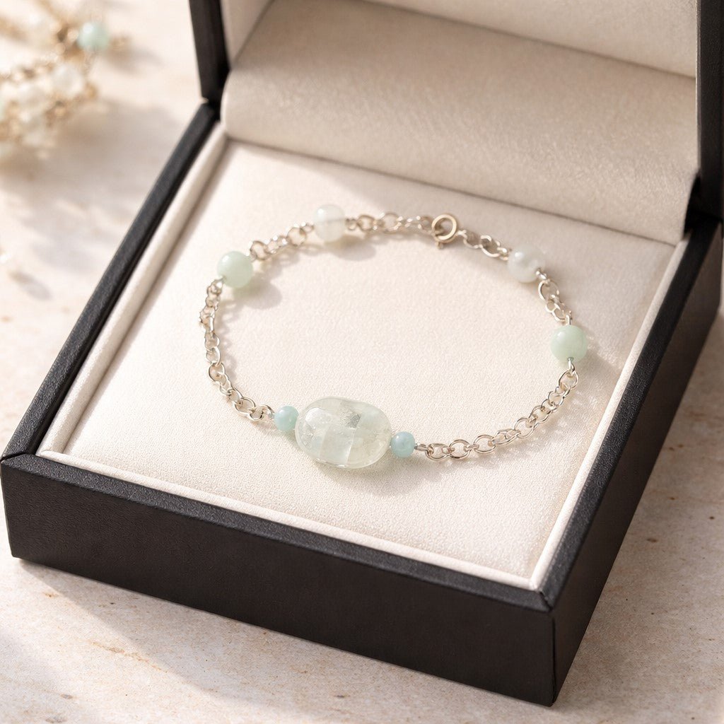 Bracelet Sérénité dans les Relations - Lithothérapie Pierres Naturelles Argent 925