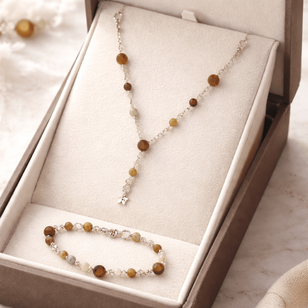 Parure Serpentine Argent 925 - Pierre Naturelle