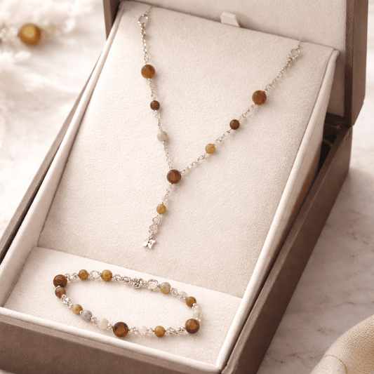 Parure Serpentine Argent 925 - Pierre Naturelle