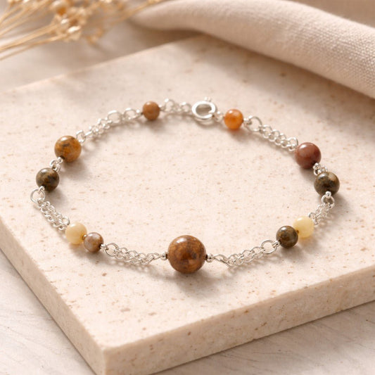 Bracelet Serpentine Argent 925 - Pierre Naturelle