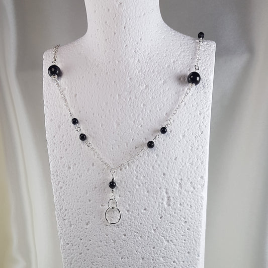 Pendentif shungite en argent 925 - pierre de protection