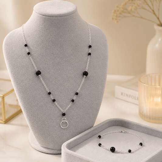 Parure Shungite Argent 925 - Pierre Naturelle