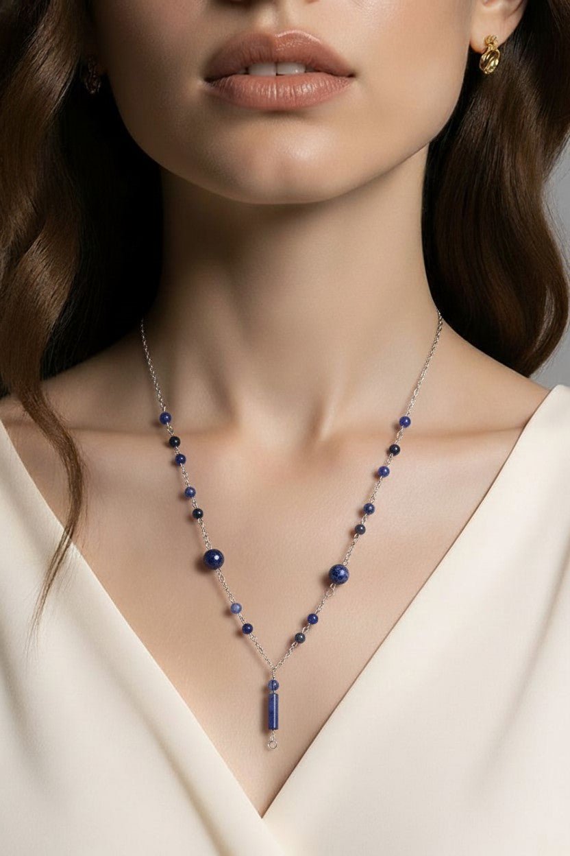 Pendentif Sodalite Argent 925 - Pierre de Confiance