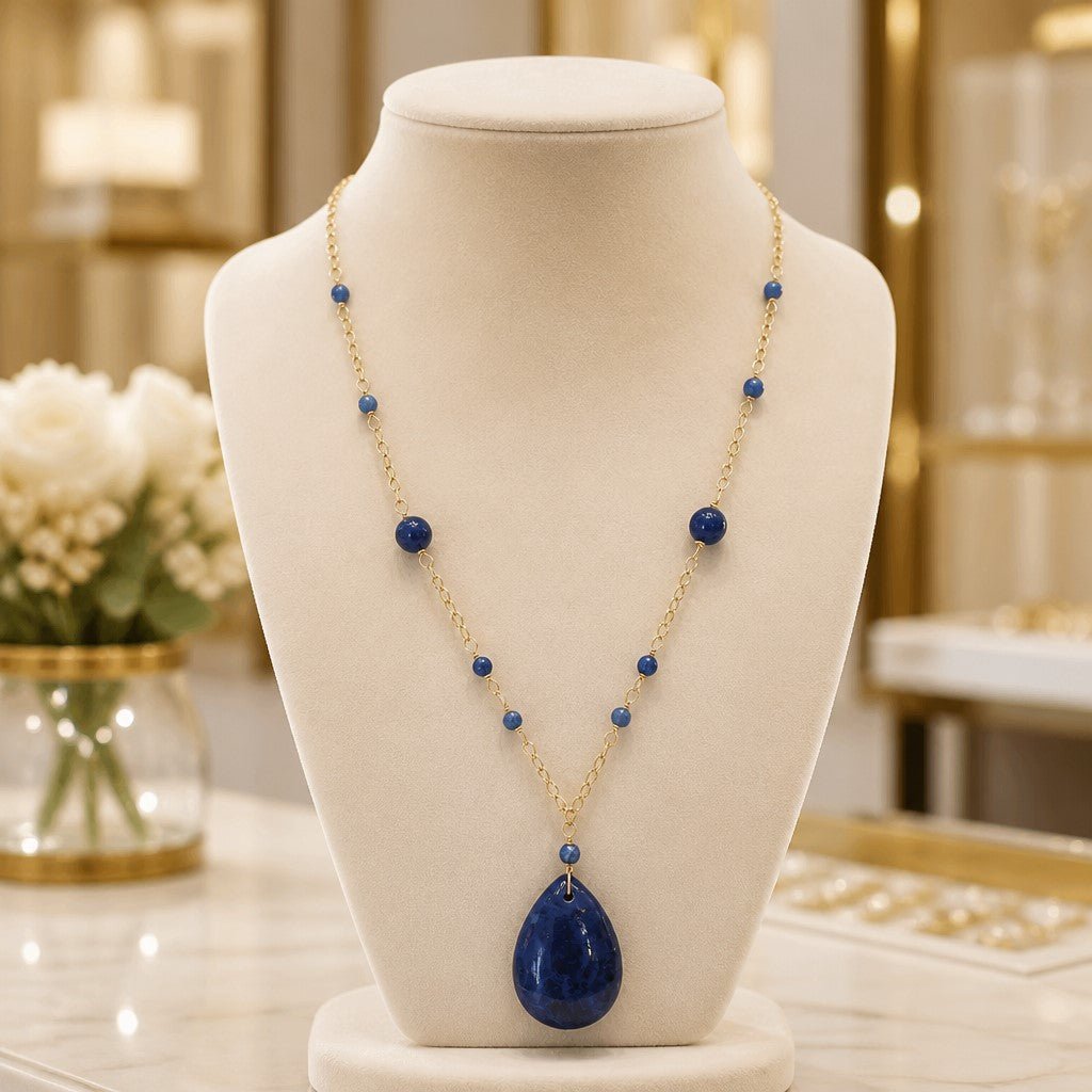 Pendentif Sodalite Acier  - Pierre de Logique