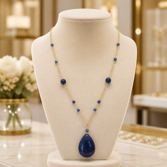 Pendentif Sodalite Acier  - Pierre de Logique