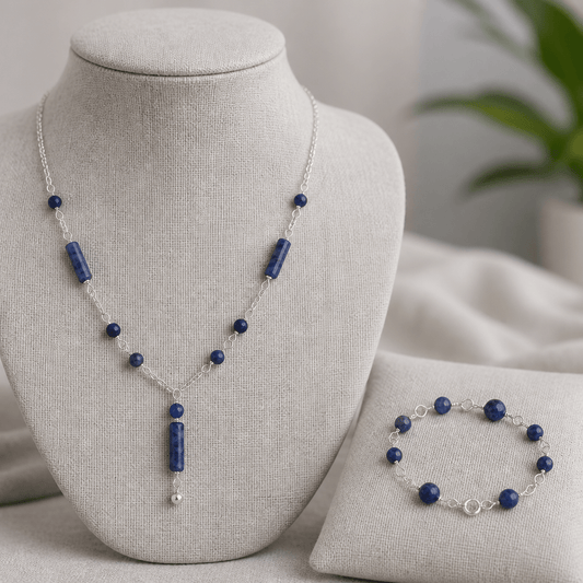 Parure Sodalite Argent 925 - Pierre Naturelle