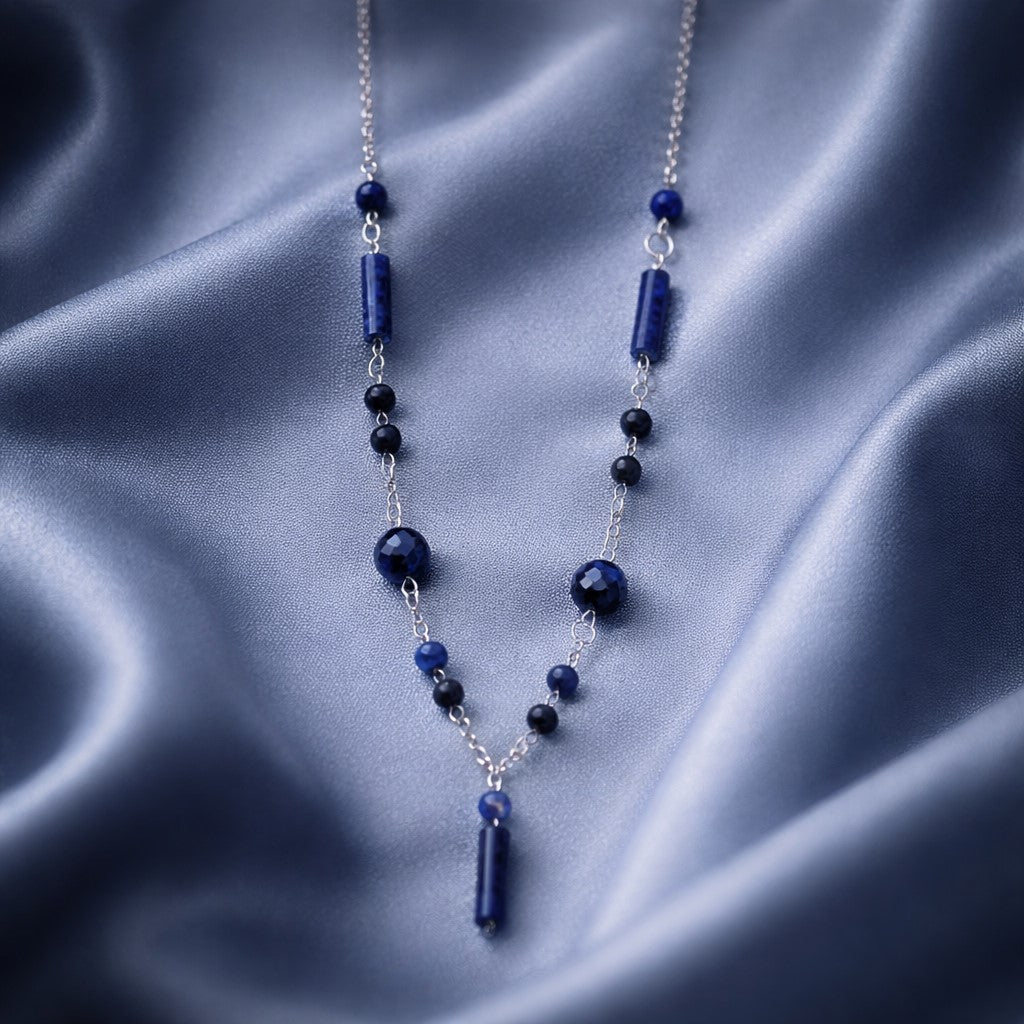 Pendentif Sodalite Argent 925 - Pierre de Confiance