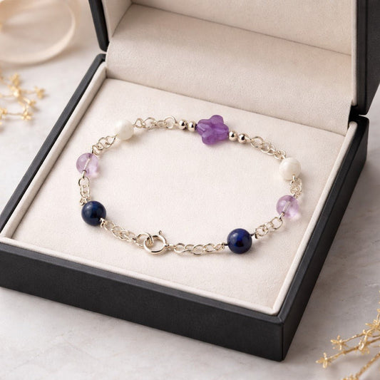 Bracelet Sommeil - Lithothérapie Pierres Naturelles Argent 925
