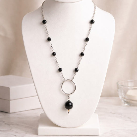 Pendentif Tourmaline Noire Argent 925 - Pierre Naturelle
