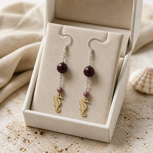Boucles d'Oreilles Tourmaline Rose - Argent 925 & Pierre Naturelle