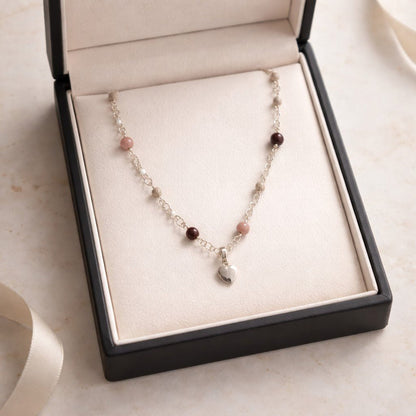 Pendentif Tourmaline Rose Rubellite Argent 925 - Pierre du Cœur