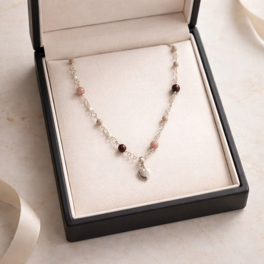 Pendentif Tourmaline Rose Rubellite Argent 925 - Pierre du Cœur