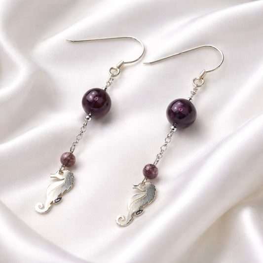 Boucles d'Oreilles Tourmaline Rose - Argent 925 & Pierre Naturelle