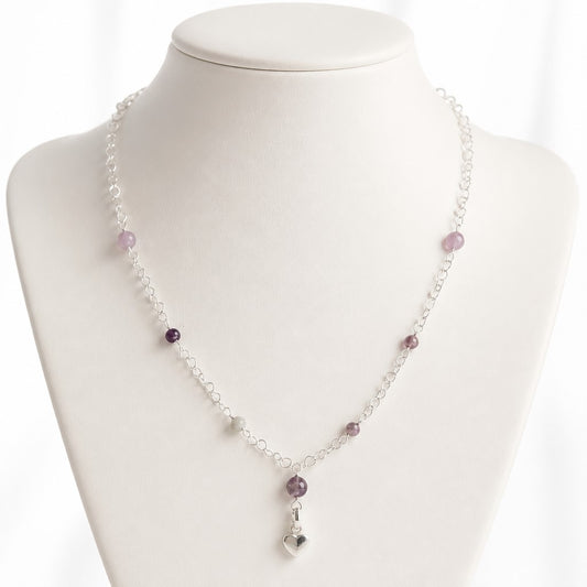 Pendentif Tourmaline Rose Rubellite Argent 925 - Pierre du Cœur