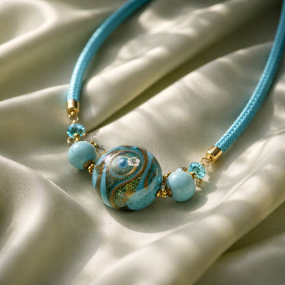 Collier Murano Tressia - Perles Vénitiennes Artisanales Certifiées