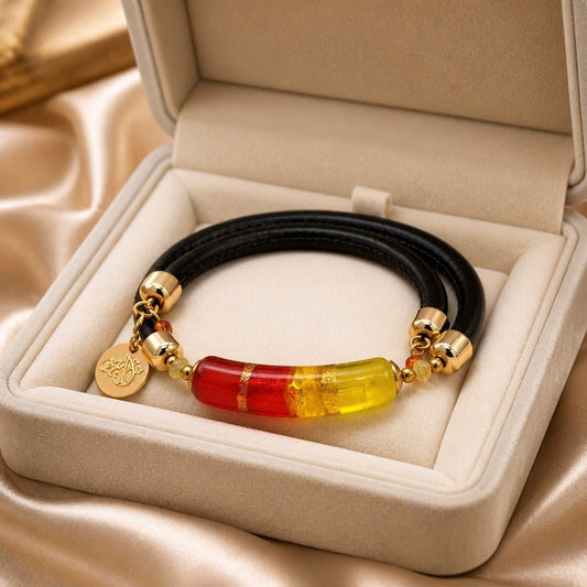 Bracelet Murano Tube Acidulé - Bijou Vénitien Coloré Fait Main
