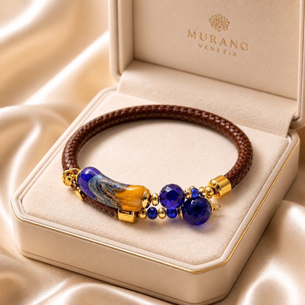 Bracelet Murano Tube Luxe - Verre Vénitien Haut de Gamme