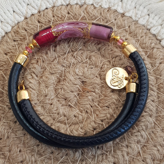 Bracelet murano tube violine