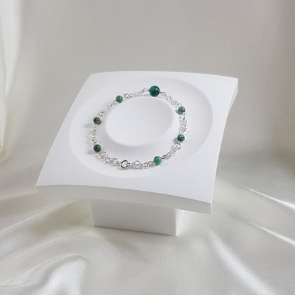 Bracelet turquoise d'Afrique en argent 925 - pierre naturelle 