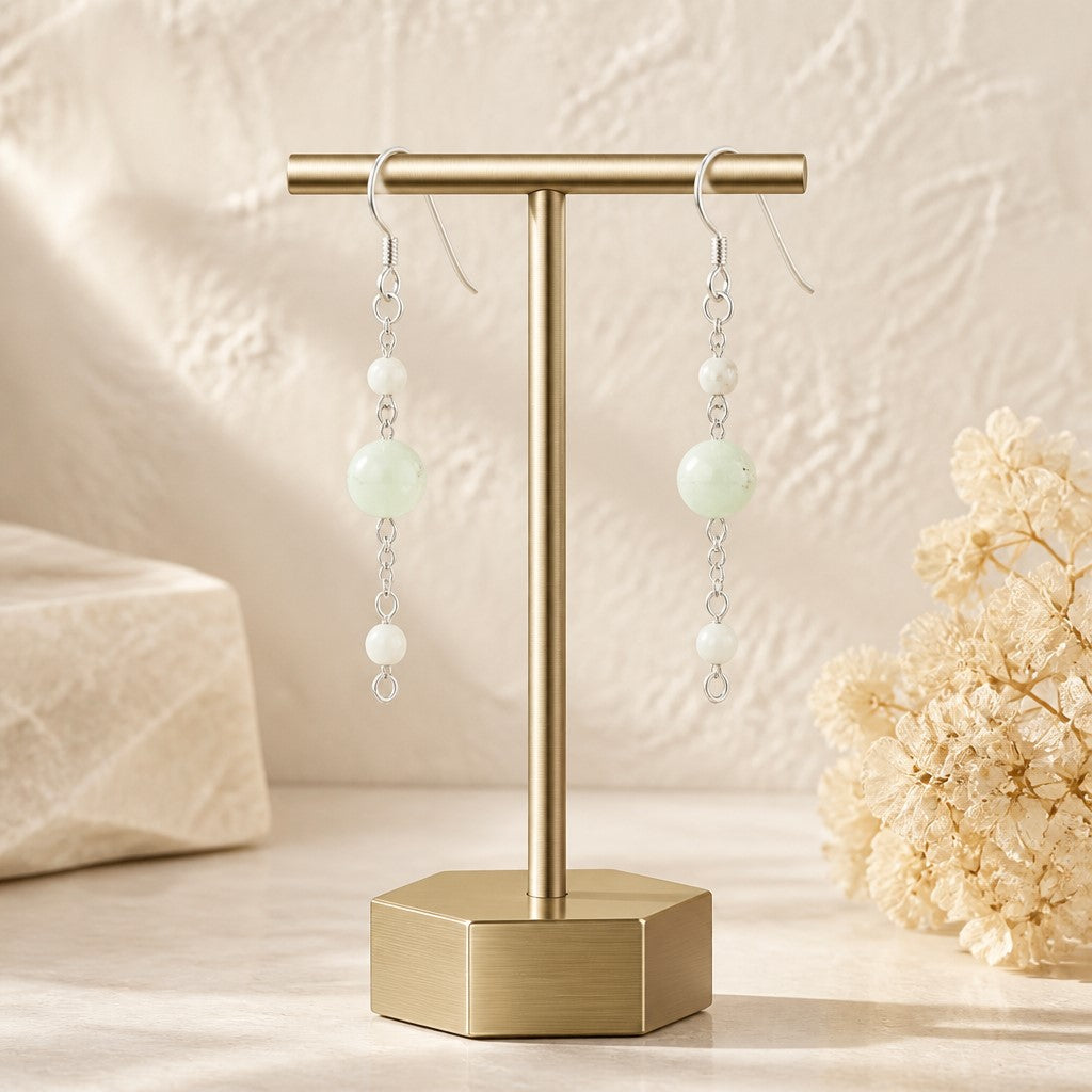 Boucles d'Oreilles Turquoise jaune d'Australie - Argent 925 & Pierre Naturelle