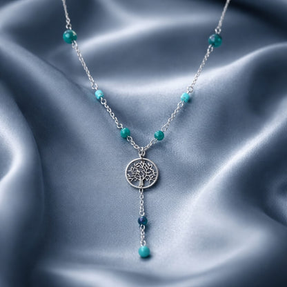 Pendentif Turquoise Argent 925 Tendance Y - Pierre de Style