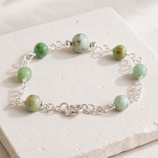 Bracelet Turquoise de Mongolie Argent 925 -