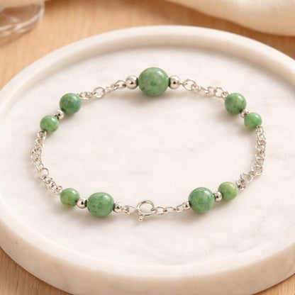 Bracelet Turquoise de Mongolie Argent 925 -