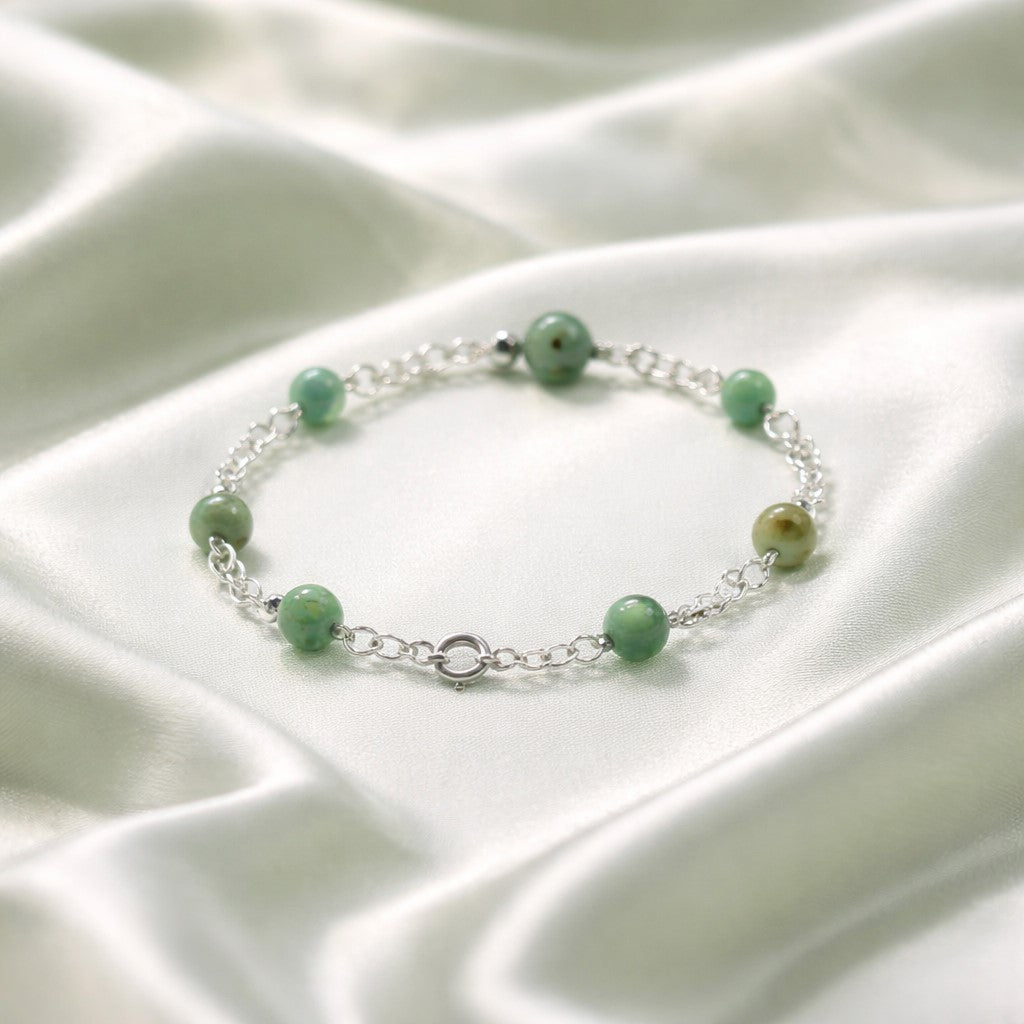 Bracelet Turquoise de Mongolie Argent 925 -