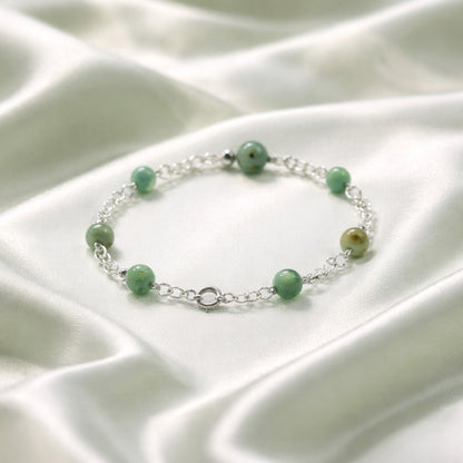 Bracelet Turquoise de Mongolie Argent 925 -
