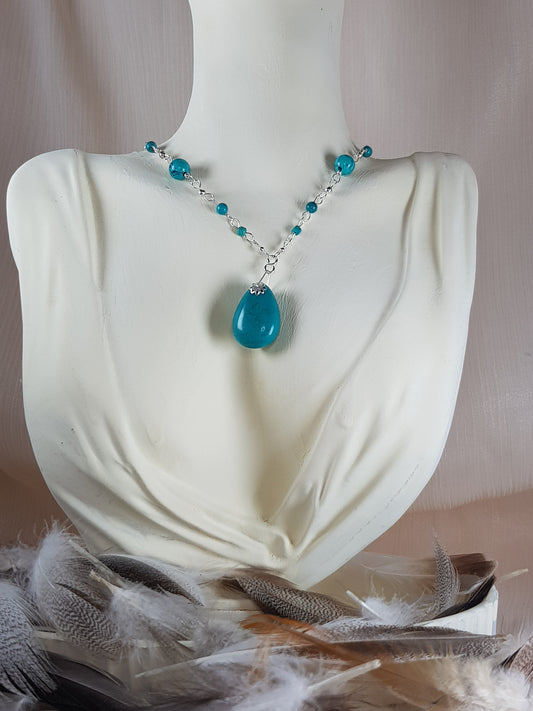 turquoise de chine goutte argent 925