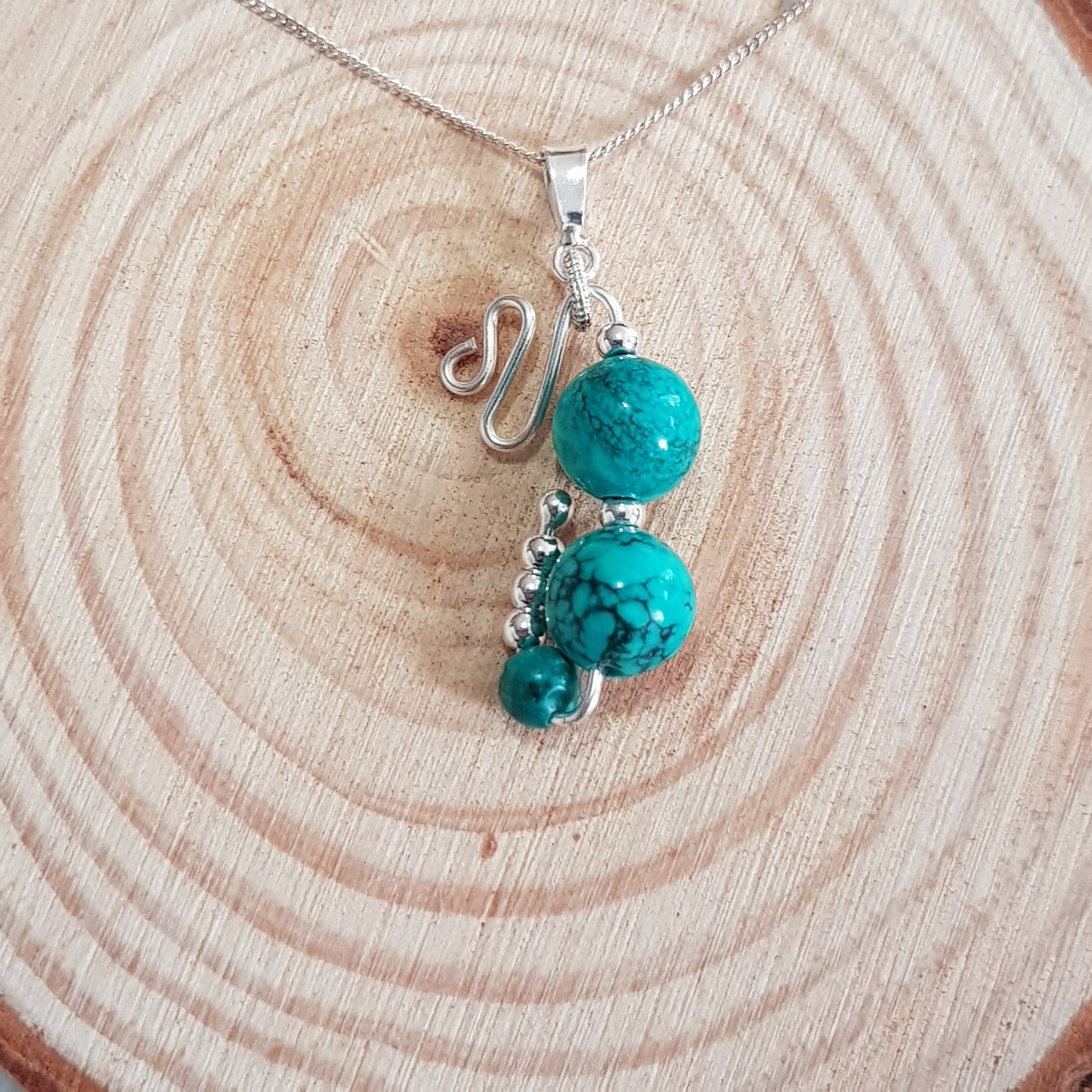 Turquoise de Chine argent 925