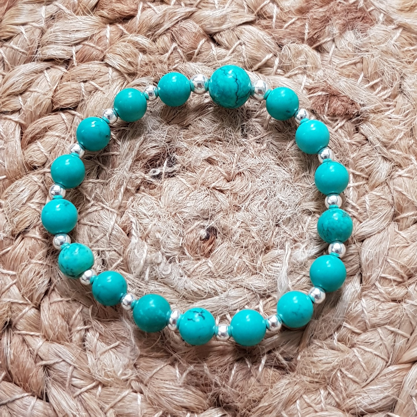 Bracelet turquoise de chine argent 925