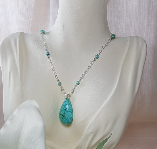 Turquoise du Pérou  argent 925