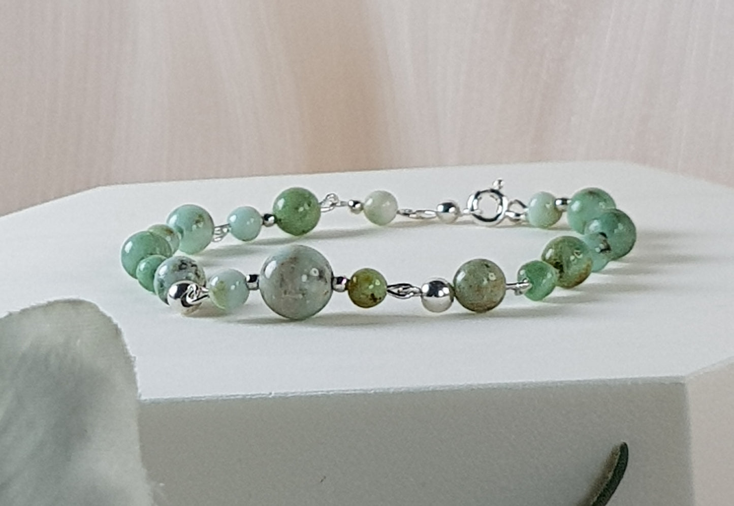 Turquoise de Mongolie, argent 925