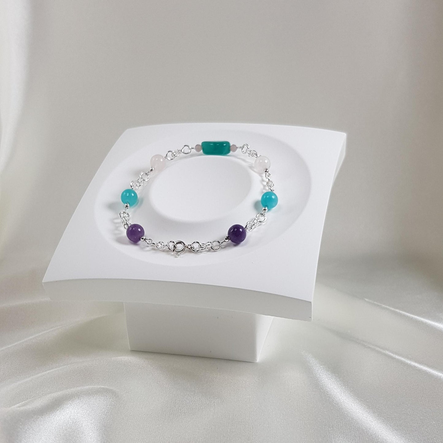 Bracelet volupté en argent 925 - lithothérapie pierres naturelles 